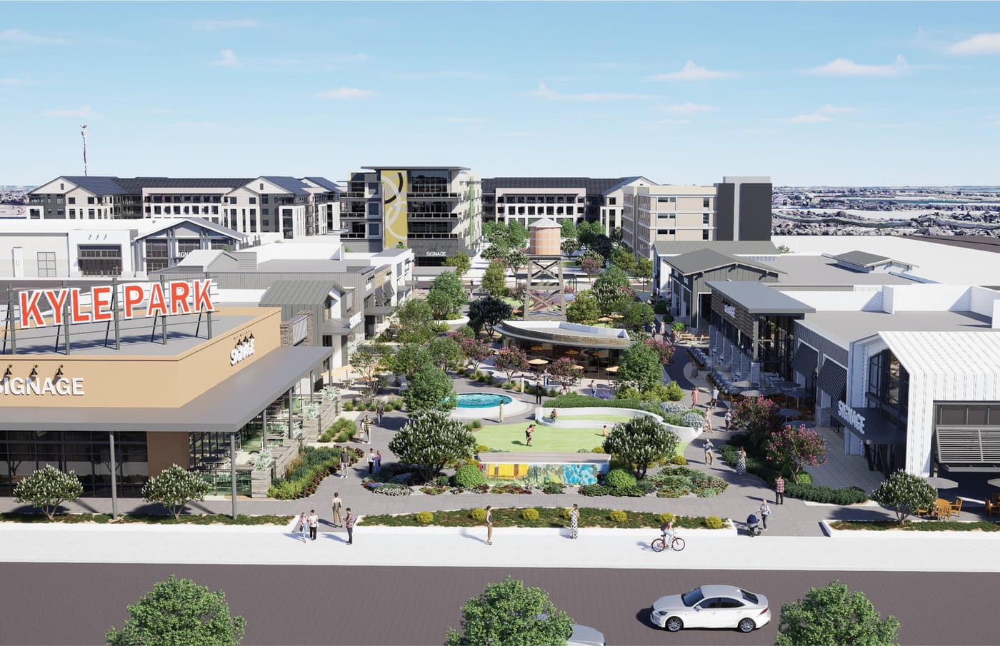 Kyle Park mixed-use development under construction – Kyle TX homes for sale